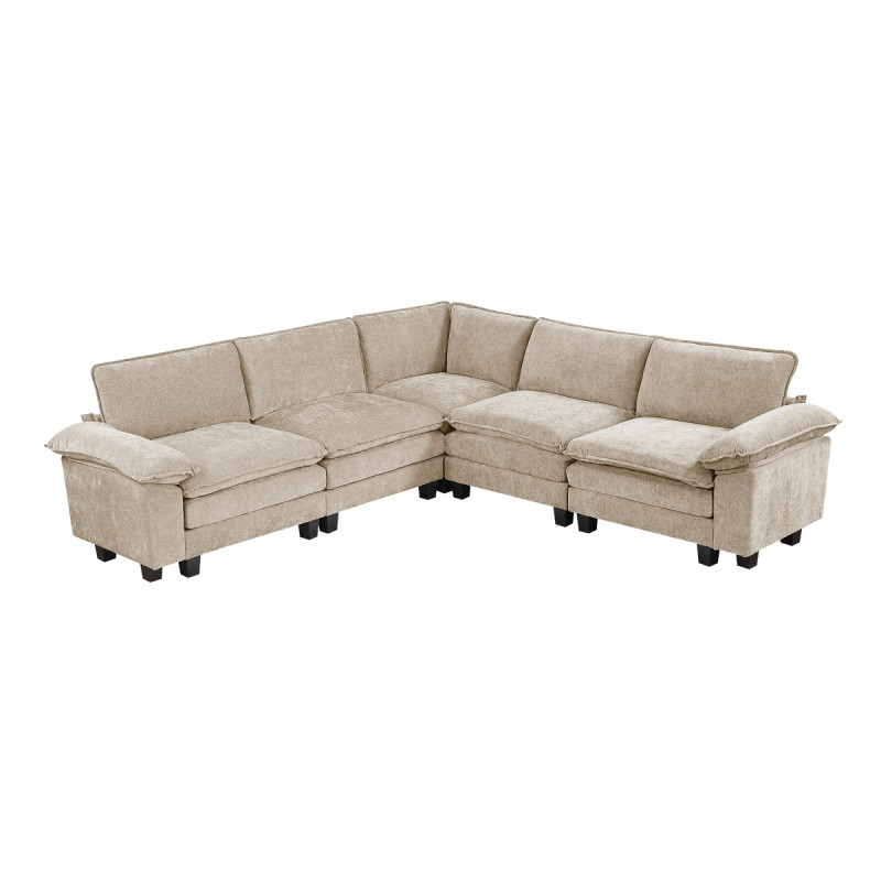 8450TPE*54ACCR 5-Piece Modular Sectional