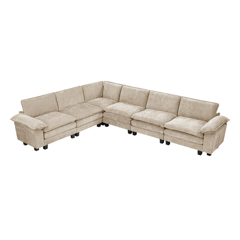 8450TPE*65ACCR 6-Piece Modular Sectional