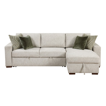 8548*3VC2ACLA 2-Piece Sectional with Reversible Chaise, Pull-out Bed and Hidden Storage, Click Motion Back