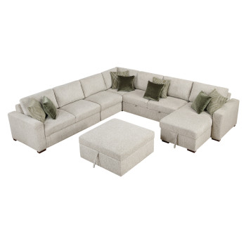 8548*7VC2ACR2ACLACAOT 6-Piece Sectional with Reversible Chaise, Pull-out Bed and Ottoman