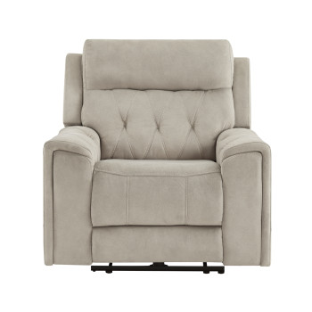 9670TP-1PWH Power Reclining Chair with Power Headrest, Hidden Arms Cup Holders and Charging Ports