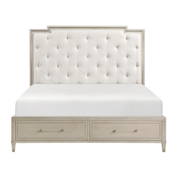 1312K-1EK* Eastern King Platform Bed with Footboard Storage