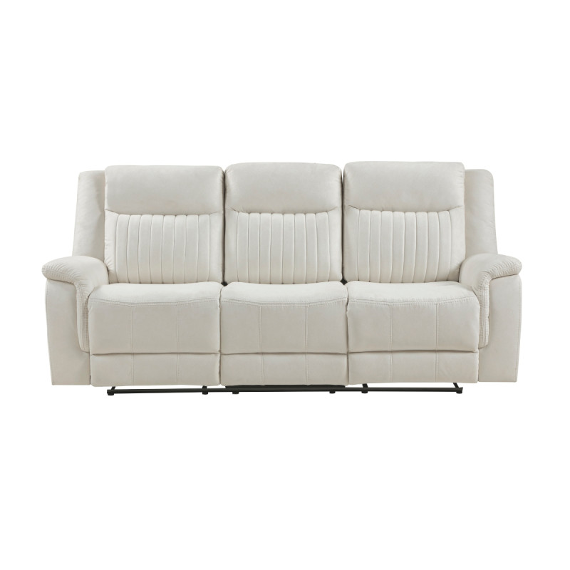 9646BE-3 Double Reclining Sofa, Beige