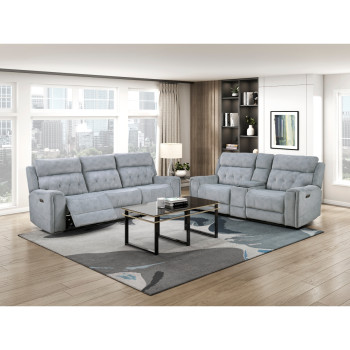 9670GY*2PWH 2PC SETS SOFA, LOVESEAT