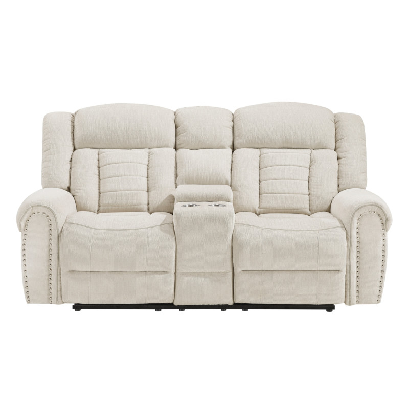 9901BE-2 Double Reclining Love Seat with Center Console