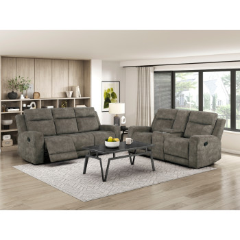 9635BR*2 2PC SETS SOFA, LOVESEAT