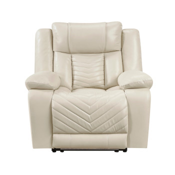 8457BEG-1PW Power Reclining Chair with LED and Charging Ports