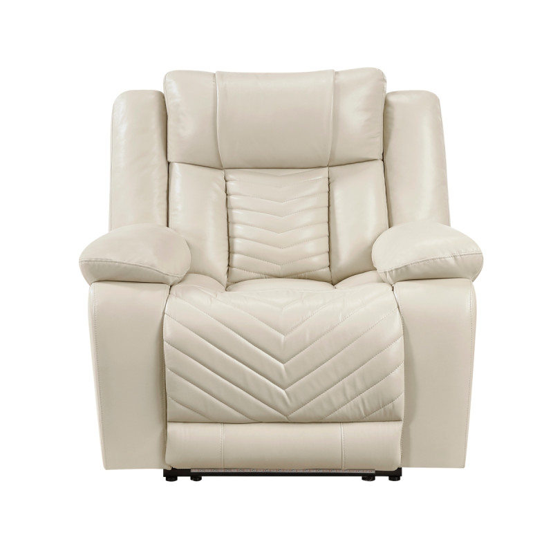 8457BEG-1PW Power Reclining Chair with LED and Charging Ports