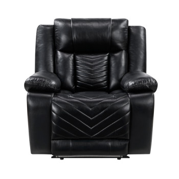 8457BLK-1PW Power Reclining Chair with LED and Charging Ports