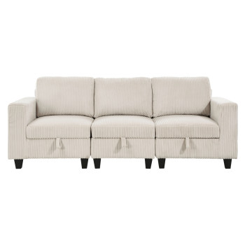 9650NBE-3* Sofa with Storage, Storage Pouches and Charging Ports