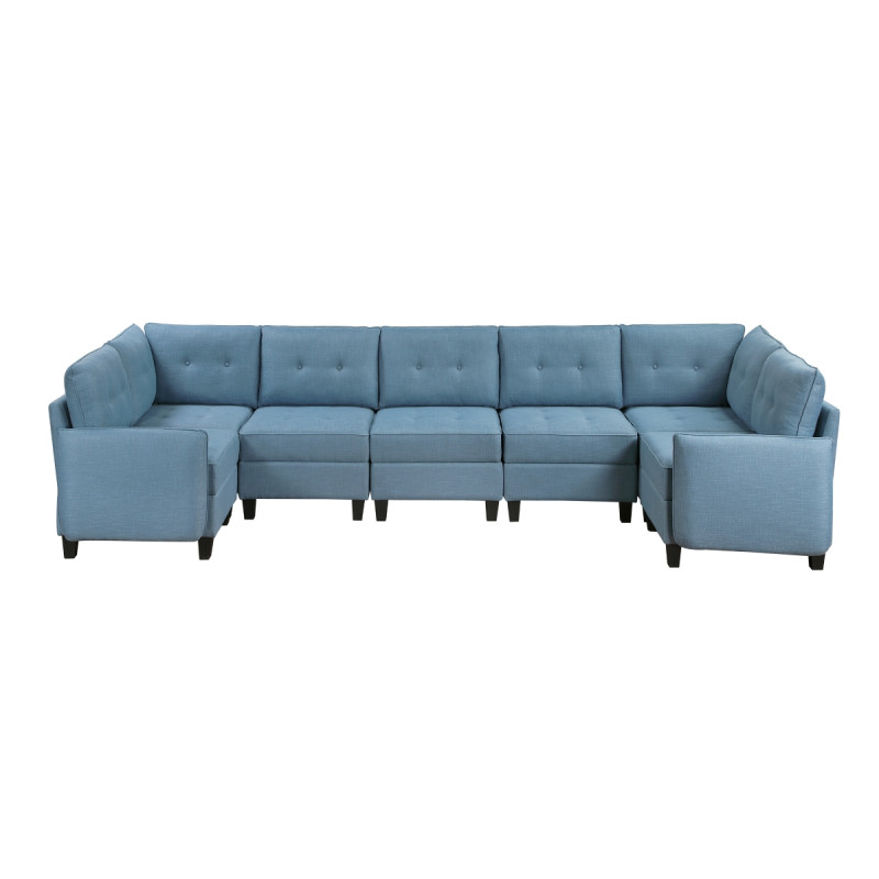 9557BUE*7SC 7-Piece Sectional with Storage