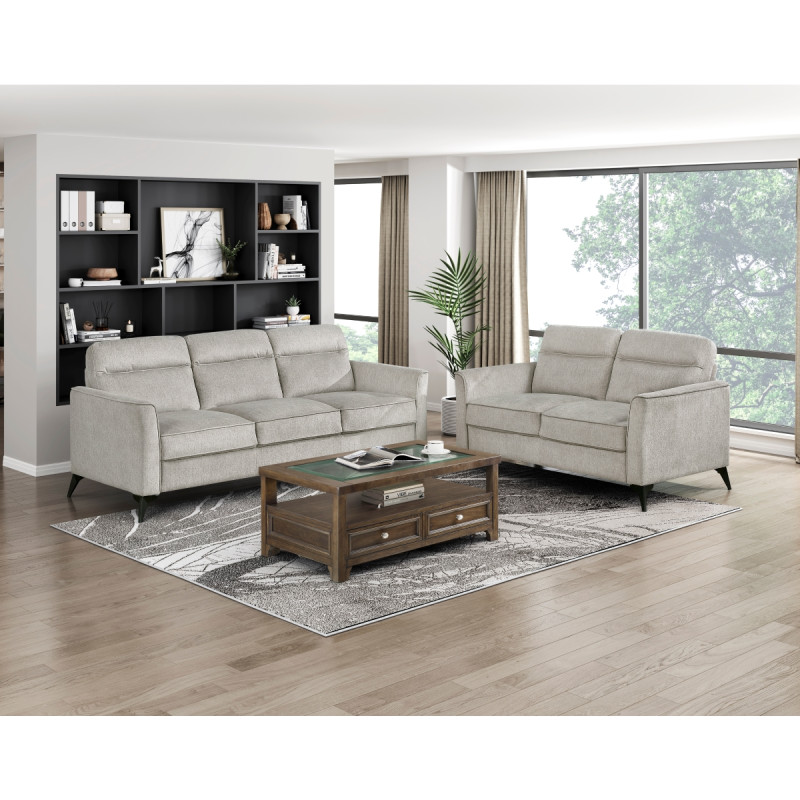 9733TAN*2 2PC SETS Sofa + Love Seat