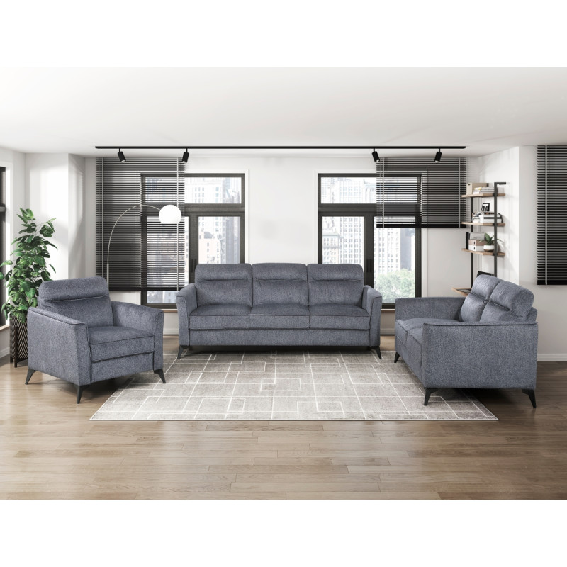 9733DGY*2 2PC SETS Sofa + Love Seat