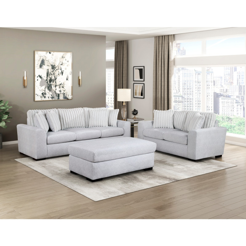 9720GRY*2 2PC SETS Sofa + Love Seat