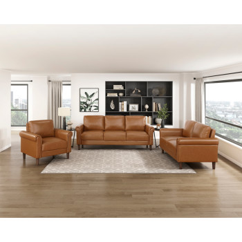 9690BRW*3 3PC SETS Sofa + Love Seat + Chair