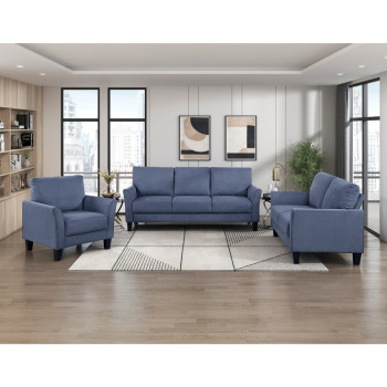9519BUE*3 3PC SETS Sofa + Love Seat + Chair
