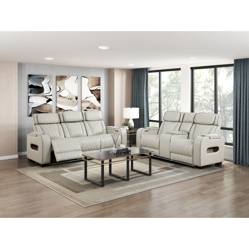 9516TPE*2PWH 2pc Set: Sofa, Love (Power)