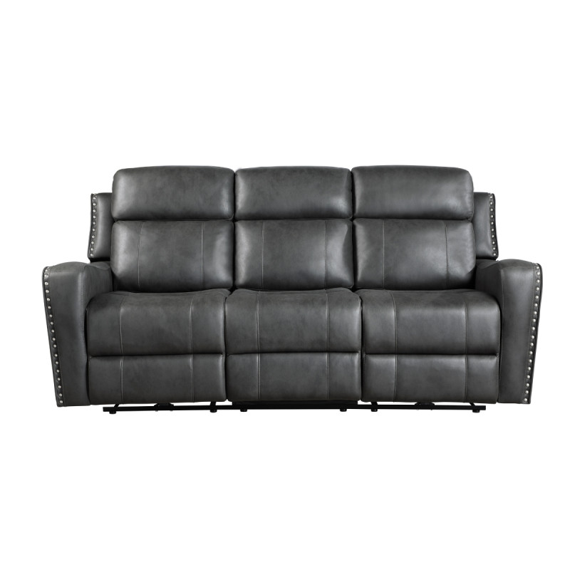 9515DGY-3 Double Reclining Sofa
