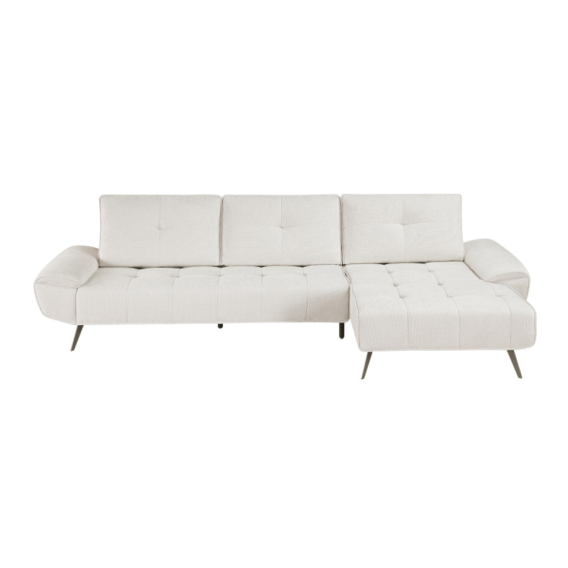 8400BEG*22LRC 2-Piece Sectional with Right Chaise and Dual-position Backs for Adjustable Seat Depth