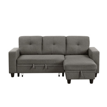 9705DB*32AVC Sectional with Reversible Chaise, Pull-out Bed, Shelves and Charging Ports