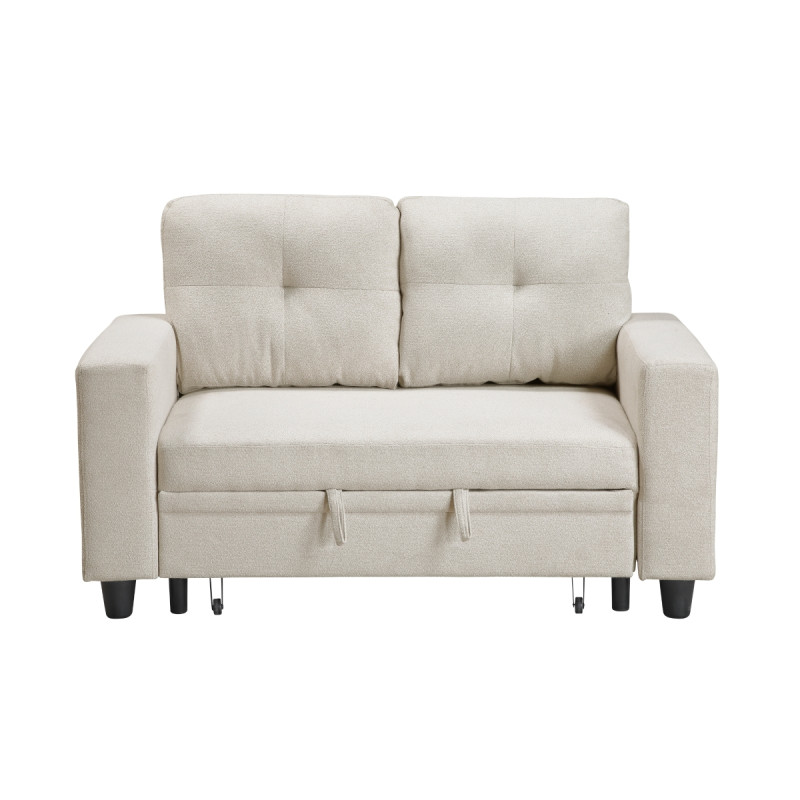9705BE-2* Love Seat with Pull-out Bed, Shelves and Charging Ports