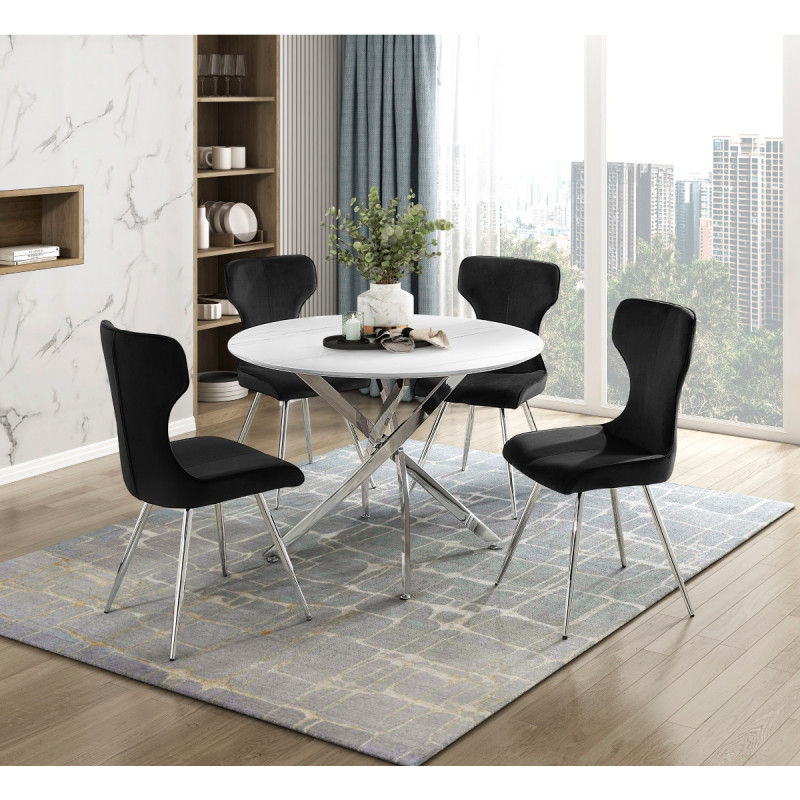 5802-43*5 5PC SETS Dining Table + 4 Side Chairs