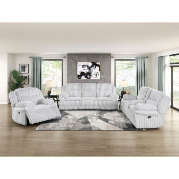 9577GY*3 3PC SETS Double Reclining Sofa + Love Seat + Chair