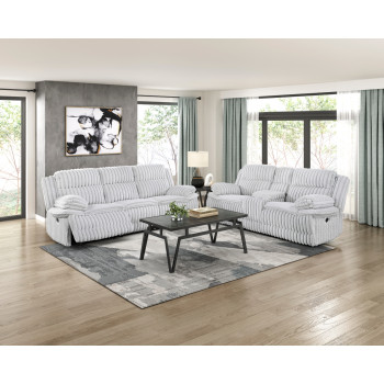 9577GY*2 2PC SETS Double Reclining Sofa + Love Seat
