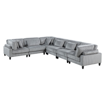9688GY*63CR3AC 6-Piece Modular Sectional