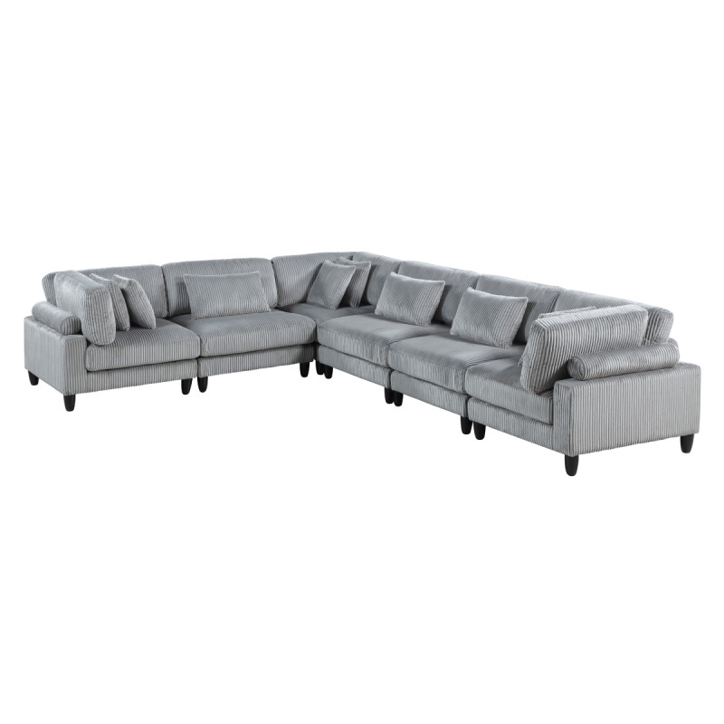 9688GY*63CR3AC 6-Piece Modular Sectional