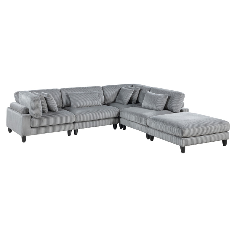 9688GY*52CR2ACOT 5-Piece Modular Sectional