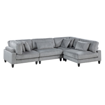 9688GY*42CR2AC 4-Piece Modular Sectional