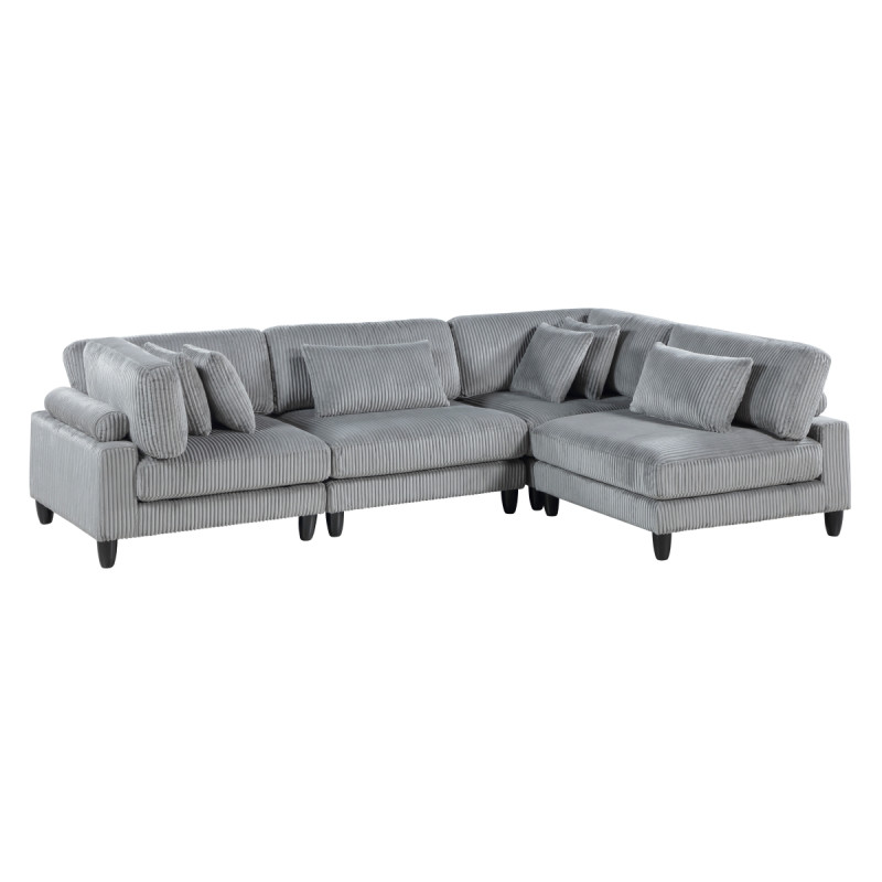 9688GY*42CR2AC 4-Piece Modular Sectional