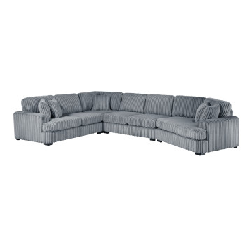 9623GY*42LRU 4-Piece Sectional with Right Cuddler