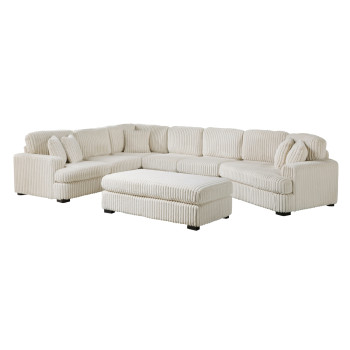9623BE*52LRU 5-Piece Sectional with Right Cuddler and Ottoman