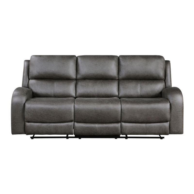 9601GY-3 Double Reclining Sofa