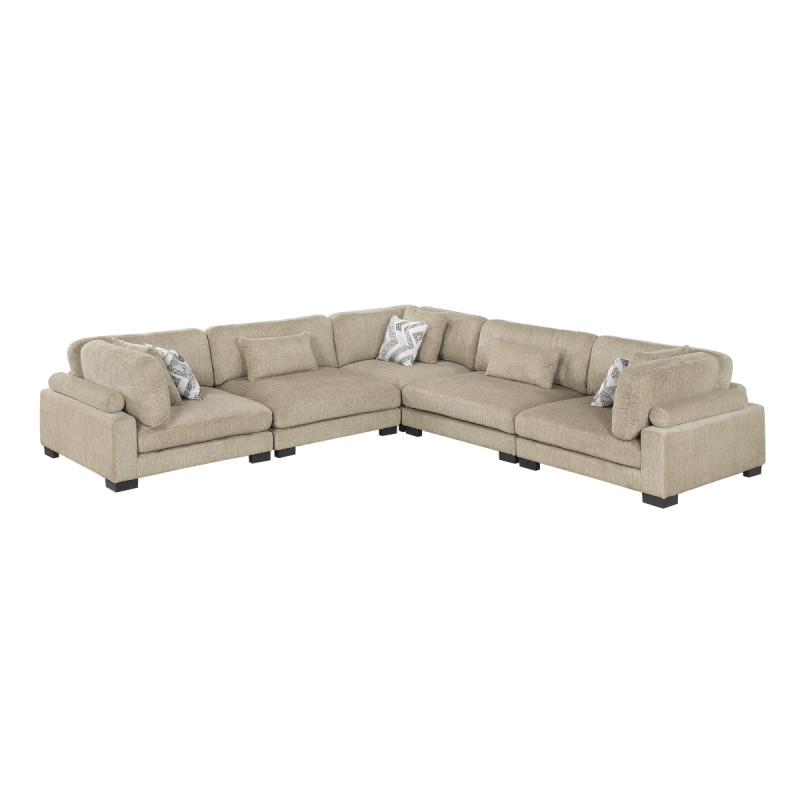9555BRW*53CR2AC 5-Piece Modular Sectional