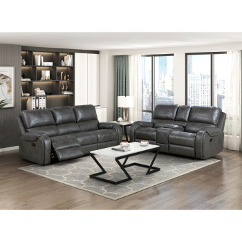 8549GRY*2 2pc Set: Sofa, Love