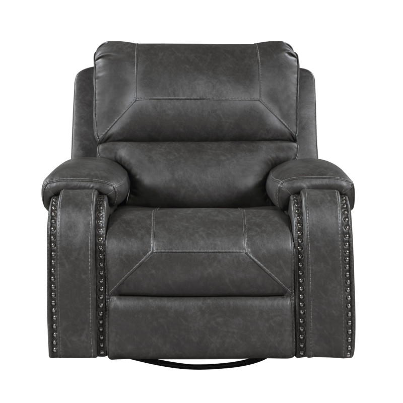 8549GRY-1 Swivel Glider Reclining Chair