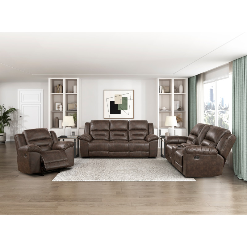 8538DB*3 3PC SETS Double Reclining Sofa + Love Seat + Chair