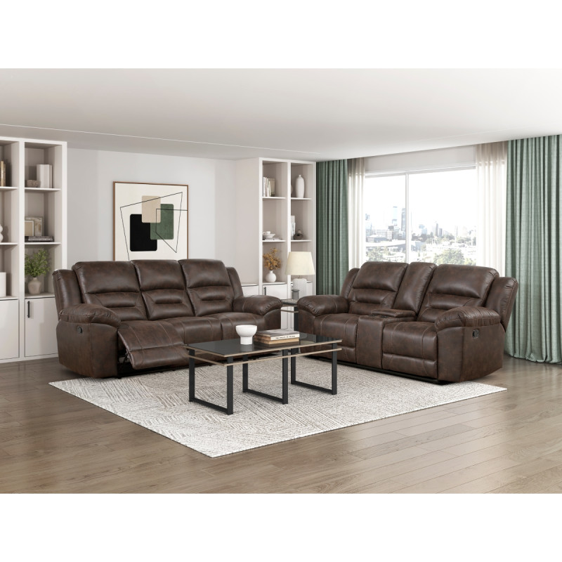 8538DB*2 2PC SETS Double Reclining Sofa + Love Seat