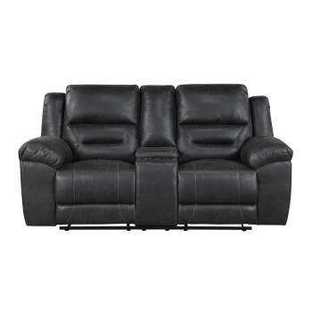 8538BK-2 Double Reclining Love Seat with Center Console