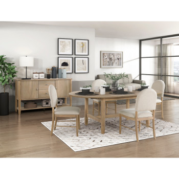 5944-84*5 5PC SETS Dining Table + 4 Chairs