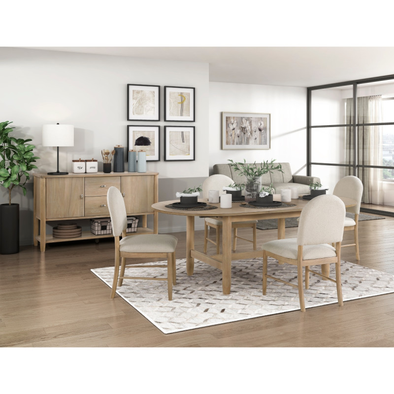 5944-84*5 5PC SETS Dining Table + 4 Chairs