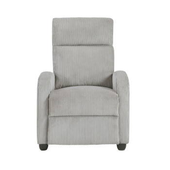 9588GRY-1PB Push Back Reclining Chair