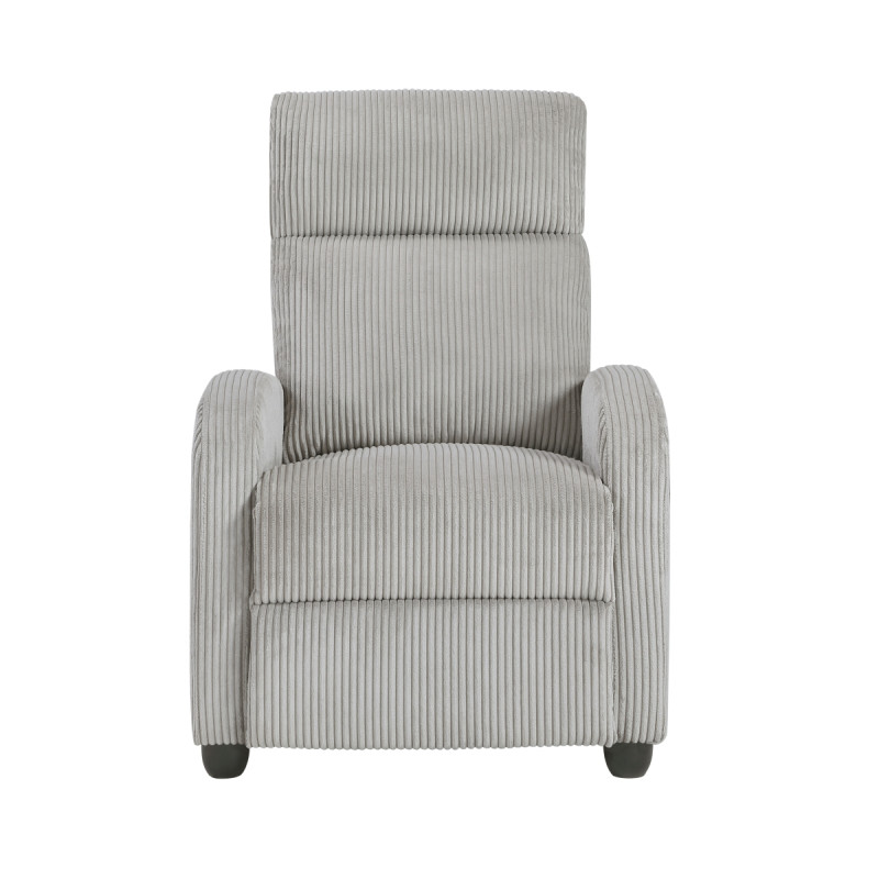 9588GRY-1PB Push Back Reclining Chair
