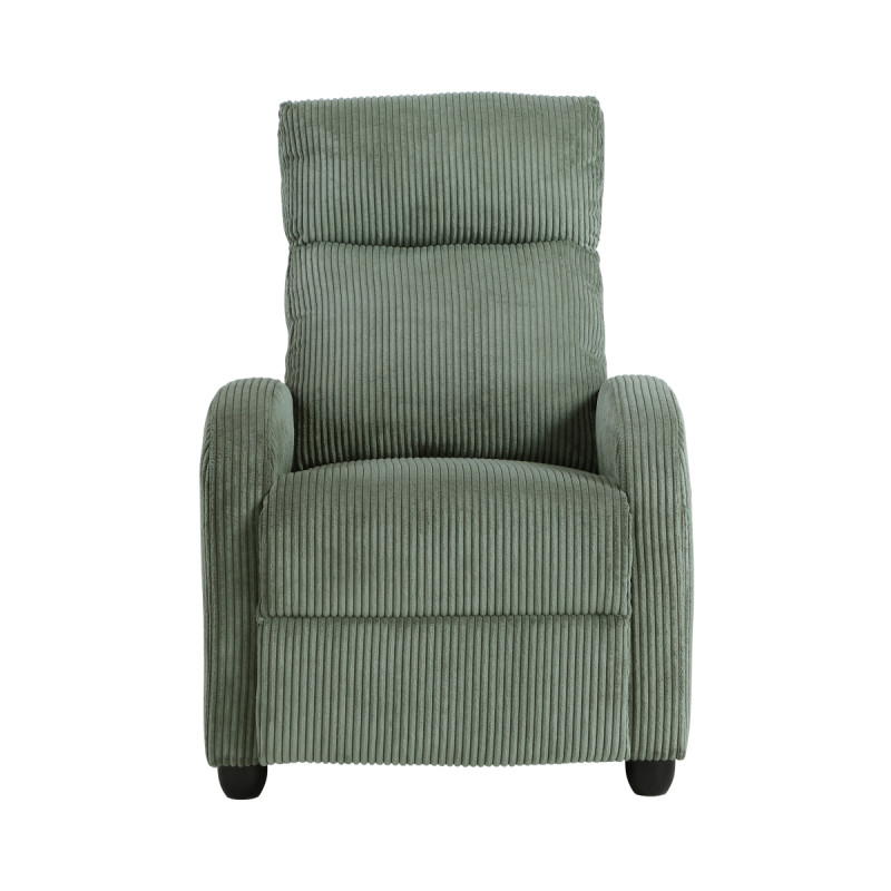 9588GRN-1PB Push Back Reclining Chair