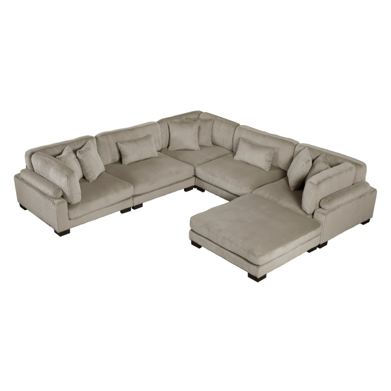 8555GB*3CR2ACOT 6-Piece Modular Sectional with Ottoman