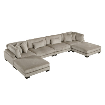 8555GB*2CR2AC2OT 6-Piece Modular Sectional with Ottomans