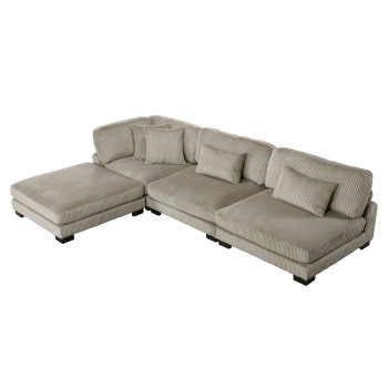 8555GB*2AC1CROT 4-Piece Modular Sectional with Ottoman